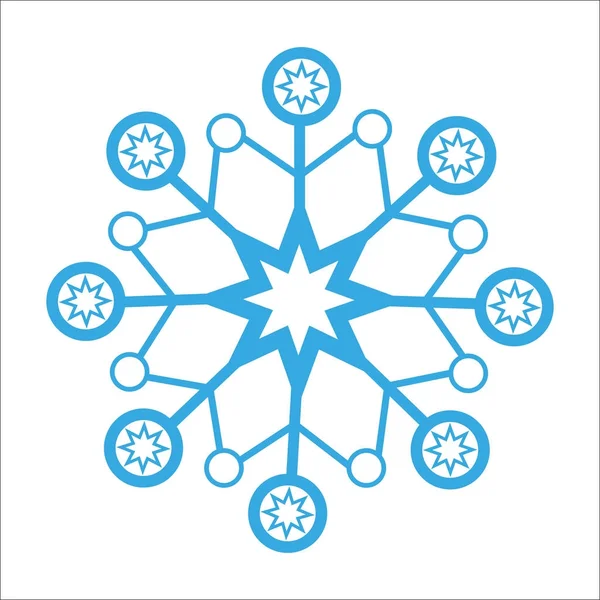Νιφάδα χιονιού σχεδιασμό Χειμώνας σεζόν Δεκέμβριος εικονογράφηση φορέα στολίδι χιόνι γιορτή — Διανυσματικό Αρχείο