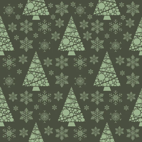 Снежинка зимние рождественские елки праздник елки дизайн сезона декабрь снежная звезда празднование украшения векторные иллюстрации бесшовные картины фон . — стоковый вектор