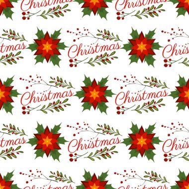 Noel çiçek çelenk kış desen floret tatil öğeleri sanat çiçek tasarım illüstrasyon çelenk vektör.