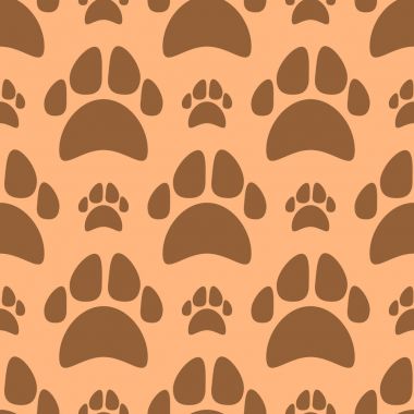 Köpek ayak izleri seamless modeli
