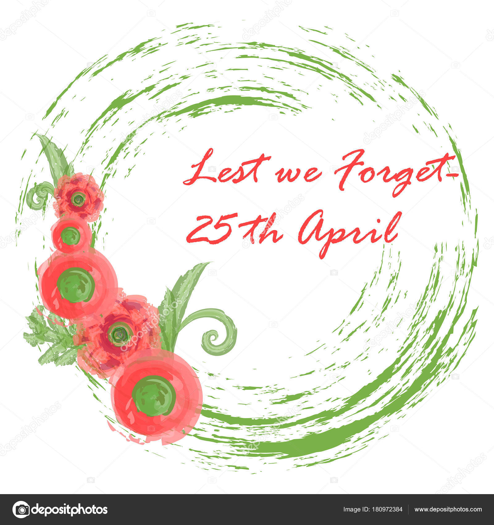 Anzac Day Vector Illustration Of A Bright Poppy Red Flower Vector Image By C Gnatiuklv Vector Stock