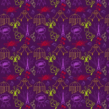 Sevgililer s gün seamless modeli kırmızı Kalpler.