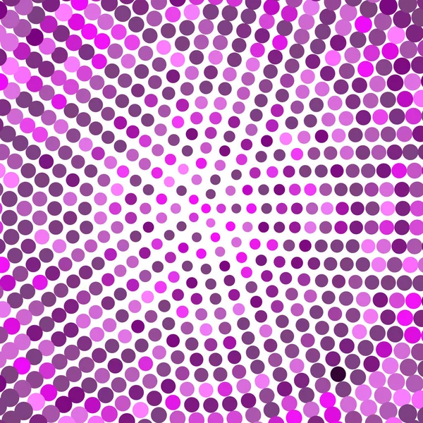 Resumen púrpura punteado fondo medio tono puntos textura radial vector ilustración . — Vector de stock