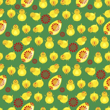 Paskalya vektör karikatür seamless modeli