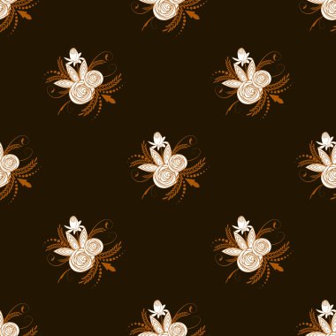 Desen gül buketleri.