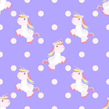 Şirin tek boynuzlu at model sihirli bebek vektör