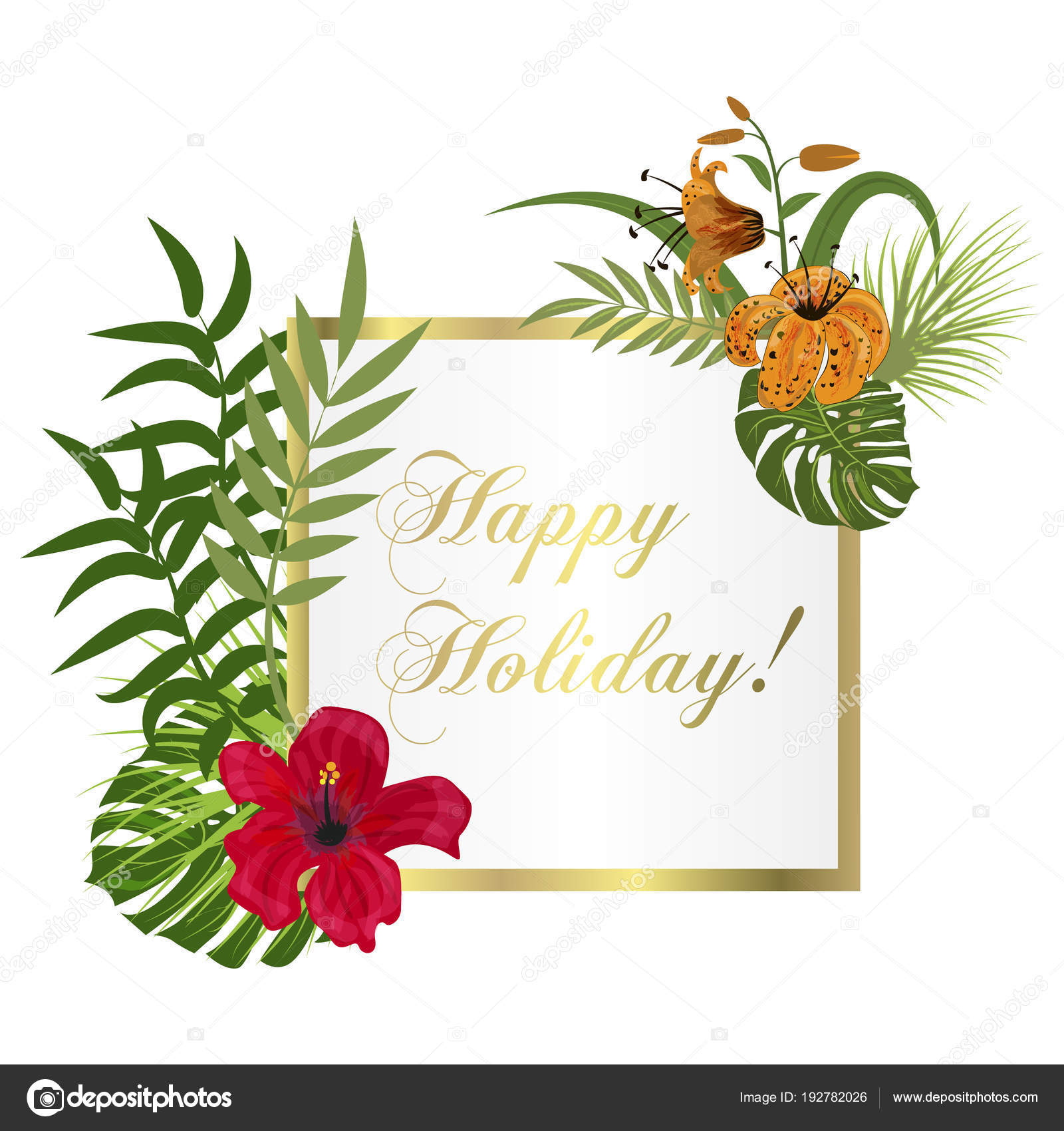 Tropical Frame Fl Summer Leaf Aloha Design Stock Vector Tropical Frame Fl Summer Leaf Aloha Design Stock Vector