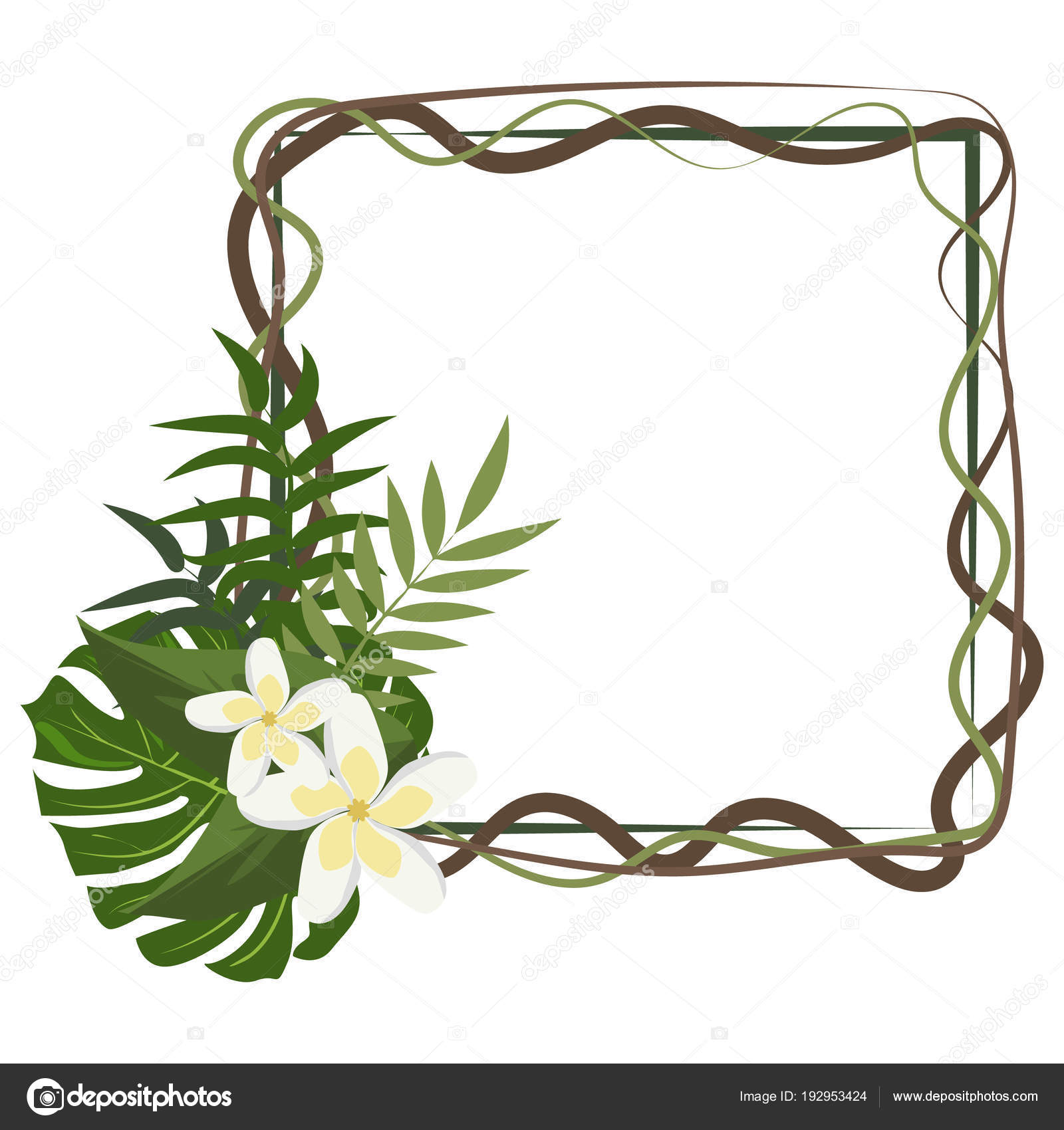 Tropical Frame Fl Summer Leaf Aloha Design Stock Vector Tropical Frame Fl Summer Leaf Aloha Design Stock Vector