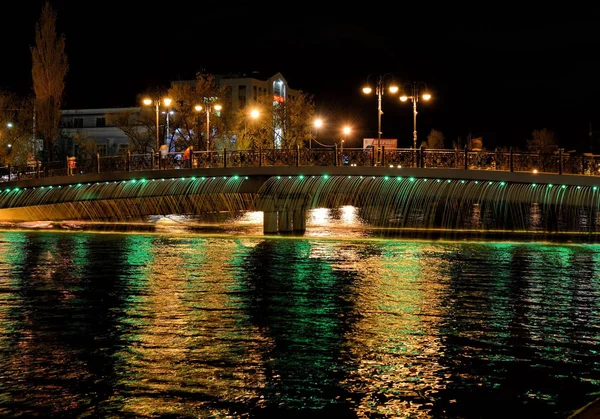 Colorful bridge lights