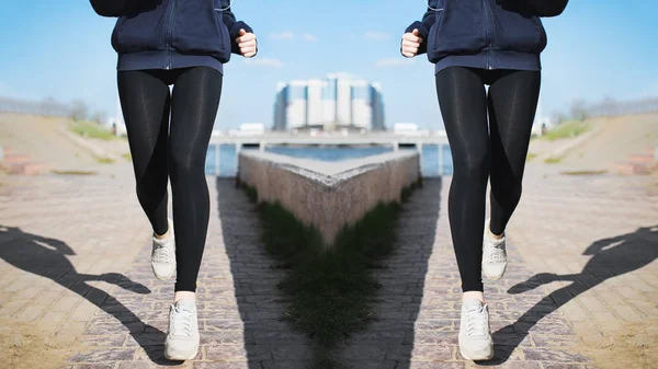 Ajuste mujer en ropa deportiva — Foto de Stock