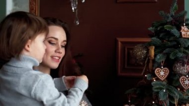 Aile Noel ağacı süsle