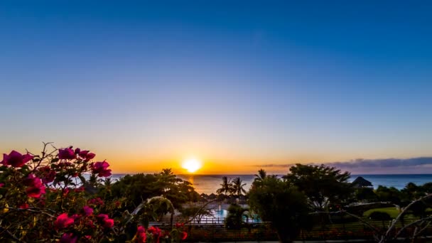 Beau coucher de soleil à Zanzibar 