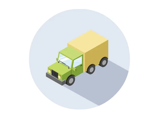 Izometryczne ilustracja wektorowa Truck. — Wektor stockowy