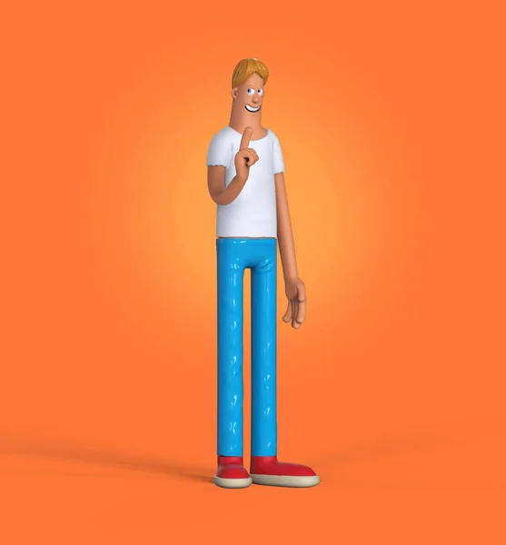 3d desenho animado personagem homem engraçado — Fotografia de Stock