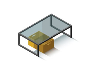 Vektör izometrik Cam sehpa