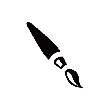 Fırça simgesi hisse senedi vektör çizim düz tasarım