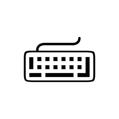 klavye simgesini hisse senedi vektör çizim düz tasarımı