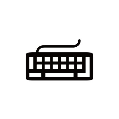 klavye simgesini hisse senedi vektör çizim düz tasarımı