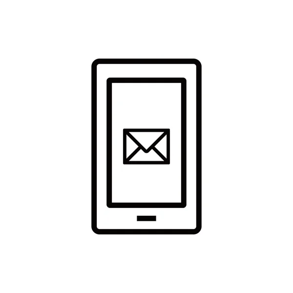 Teléfono SMS icono stock vector ilustración diseño plano — Vector de stock