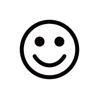 Simge stok vektör çizim düz tasarımı gülümse