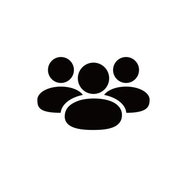 İnsanlar simge stok vektör çizim düz tasarımı