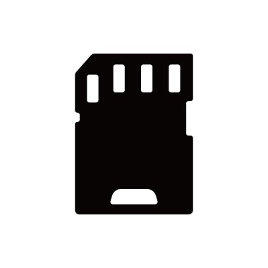 Mikro sd kart simge stok vektör çizim düz designv