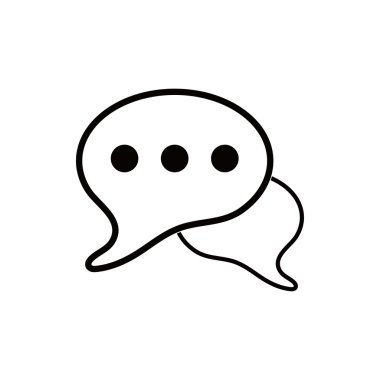 Konuşma kabarcıklar simgesi. Sohbet sembol simge stok vektör illüstrasyon düz tasarımı