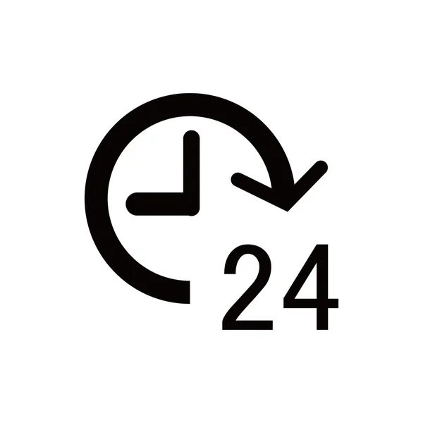 24 godziny wektor ikona ilustracja Płaska konstrukcja — Wektor stockowy