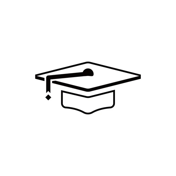 Icono de tapa de graduación vector de stock ilustración diseño plano — Vector de stock