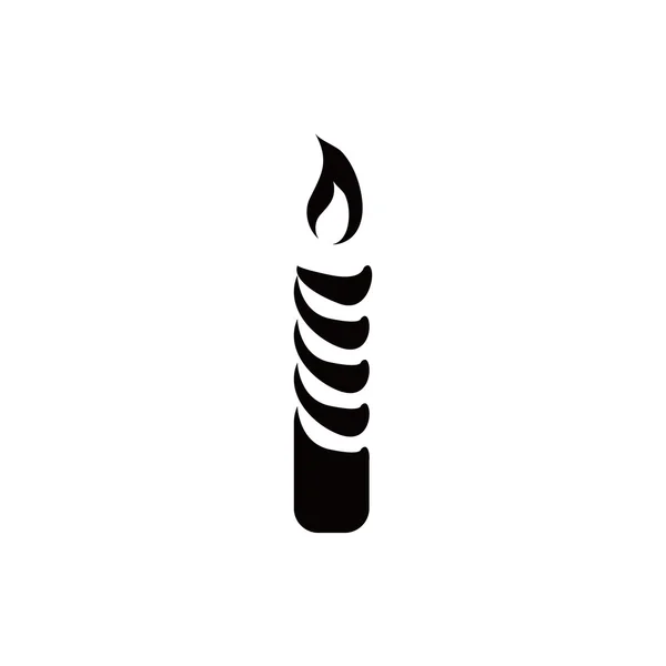 Kerze Symbol Lager Vektor Illustration flaches Design — Stockvektor