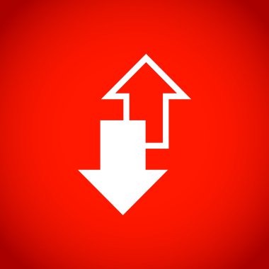 ok simgesi hisse senedi vektör çizim düz tasarım