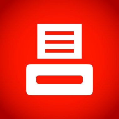 yazdırma simgesi hisse senedi vektör çizim düz tasarım