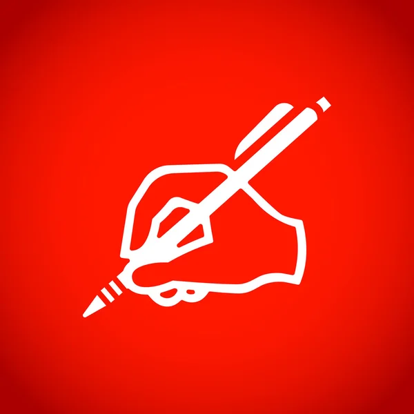 Scrittura a mano icona stock vettore illustrazione disegno piatto — Vettoriale Stock