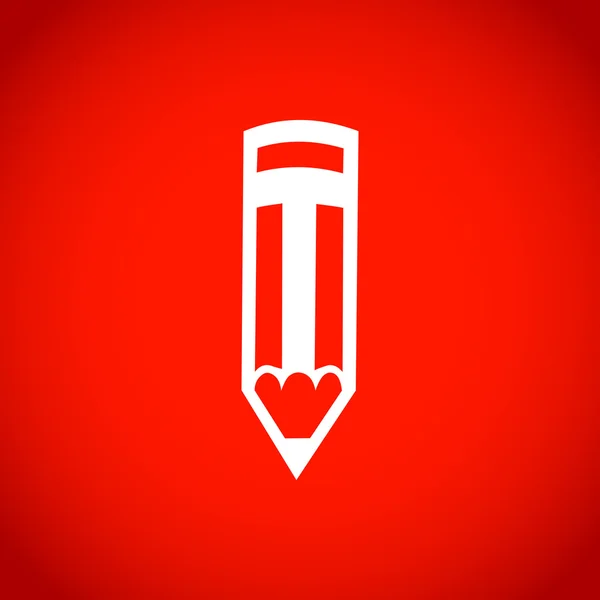 Ołówek wektor ikona ilustracja Płaska konstrukcja — Wektor stockowy