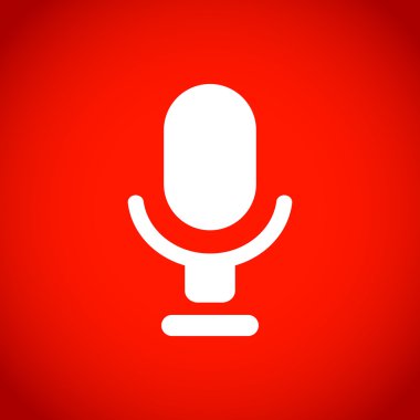 Mikrofon simgesi hisse senedi vektör çizim düz tasarım