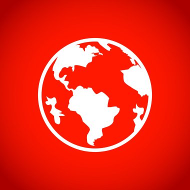 Dünya simgesi hisse senedi vektör çizim düz tasarım