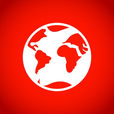 Dünya simgesi hisse senedi vektör çizim düz tasarım