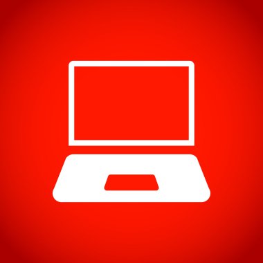 dizüstü bilgisayar simgesi hisse senedi vektör çizim düz tasarım