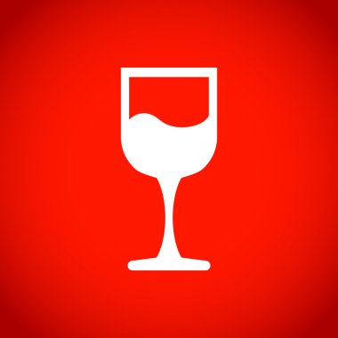 kadehinin simge stok vektör çizim düz tasarımı