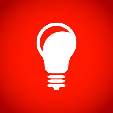 ampul simgesi hisse senedi vektör çizim düz tasarım