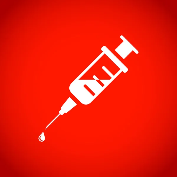 Vecteur d'icônes plates pour seringue d'injection pour applications médicales et sites web — Image vectorielle