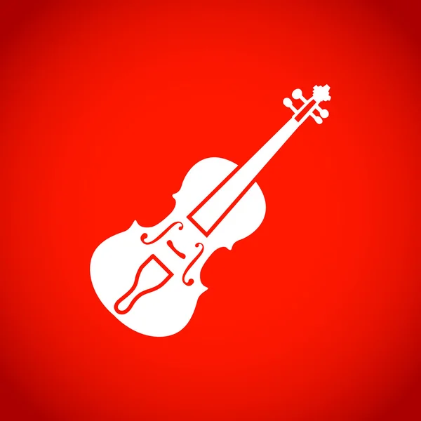 Icono de violín vector de stock ilustración diseño plano — Vector de stock