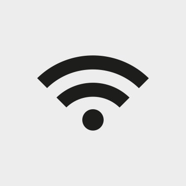 WiFi simge stok vektör çizim düz tasarımı