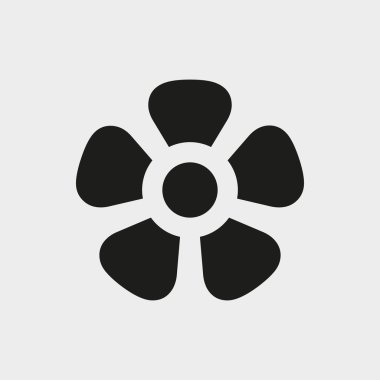 Fan Hava pervane simge stok vektör çizim düz tasarımı