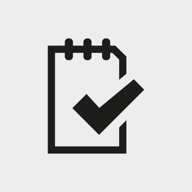 Denetim listesi simgesini hisse senedi vektör çizim düz tasarımı