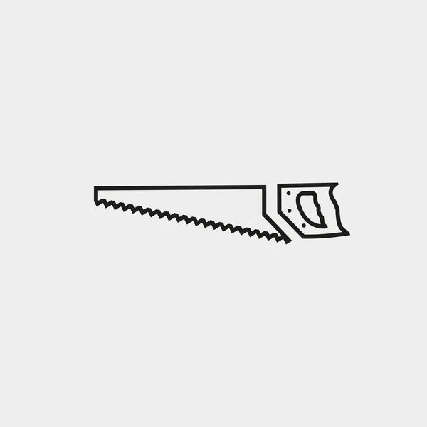 Hacksaw icona stock vettoriale illustrazione disegno piatto — Vettoriale Stock
