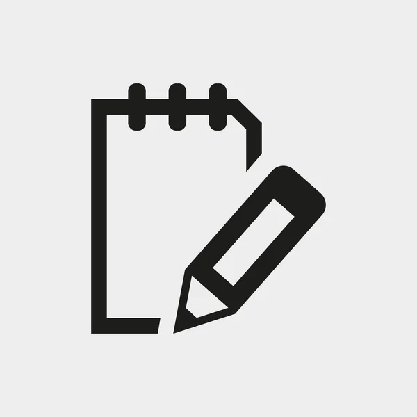 Σημειωματάριο (Notepad) εικονίδιο απόθεμα διανυσματικά εικονογράφηση επίπεδη σχεδίαση — Διανυσματικό Αρχείο