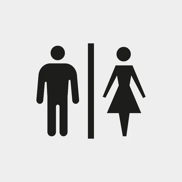 トイレ男性女性アイコン株式ベクトル イラスト フラット デザイン — ストックベクタ