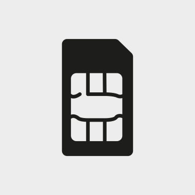 SIM kartı simgesi hisse senedi vektör çizim düz tasarım