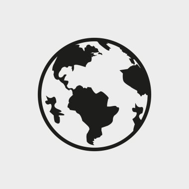 Dünya simgesi hisse senedi vektör çizim düz tasarım